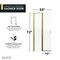 Anzzi 33.3 in. x 72 in. H Hinged Frameless Shower Door in Brushed Gold w/ Tsunami Guard Tempered Glass SD-AZ14-01BG - alternate 3